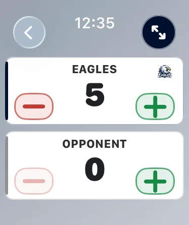 Apple Watch scoring a game, Eagles 5 Opponent 0